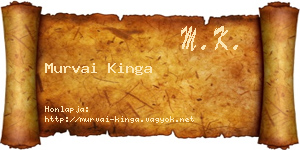 Murvai Kinga névjegykártya